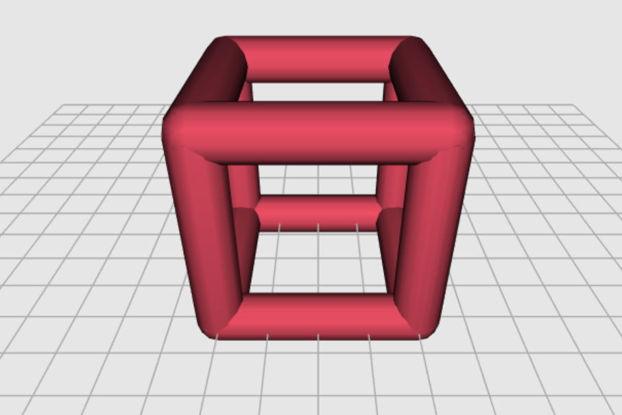 extruded cube drawing