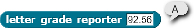 letter grade reporter(92.56) == A