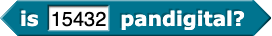 is  15432 pandigital?