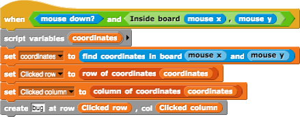 click detector with object addition