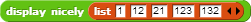 display nicely (1, 12, 21, 123, 132)