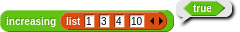 increasing of (1 3 4 10) returning true