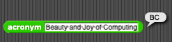 acronym reports BC instead of BJC