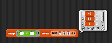 map (() * ()) over list