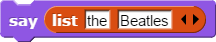 SAY (LIST [the] [Beatles])