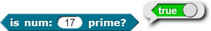 example of is 17 prime and reports true