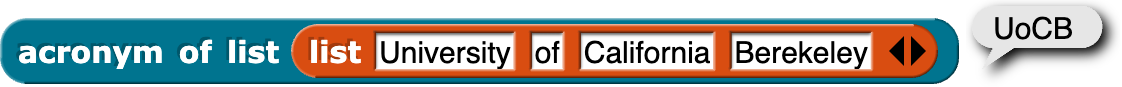 example with input "computer science" outputs "cs"