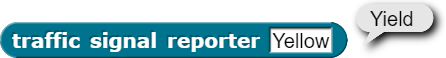 example of traffic signal reporter 'Yellow' with output 'Yield'