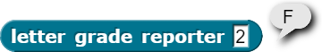 example of letter grade reporter '2' with output 'F'