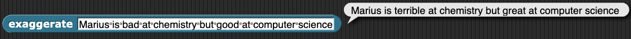 example showing text transformation with number doubling
