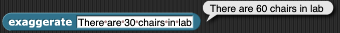 example showing combined word and number transformations