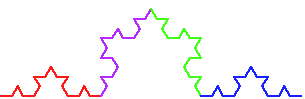 example of one side of a koch's snowflake