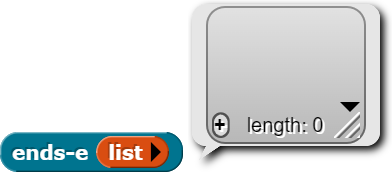 example call to ends e an empty list
